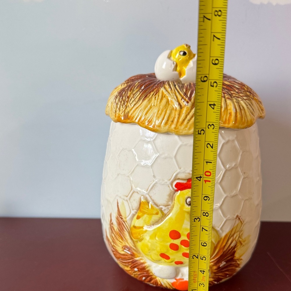Vintage Sears Roebuck "Chicken Little" ceramic kitchen canister, made in Japan - Picture 2 of 16